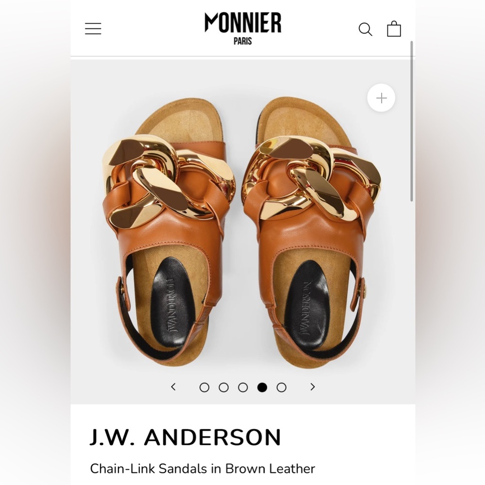 J. W. Anderson Chain-Link Sandals - Brown - Size 12.5/Euro 43